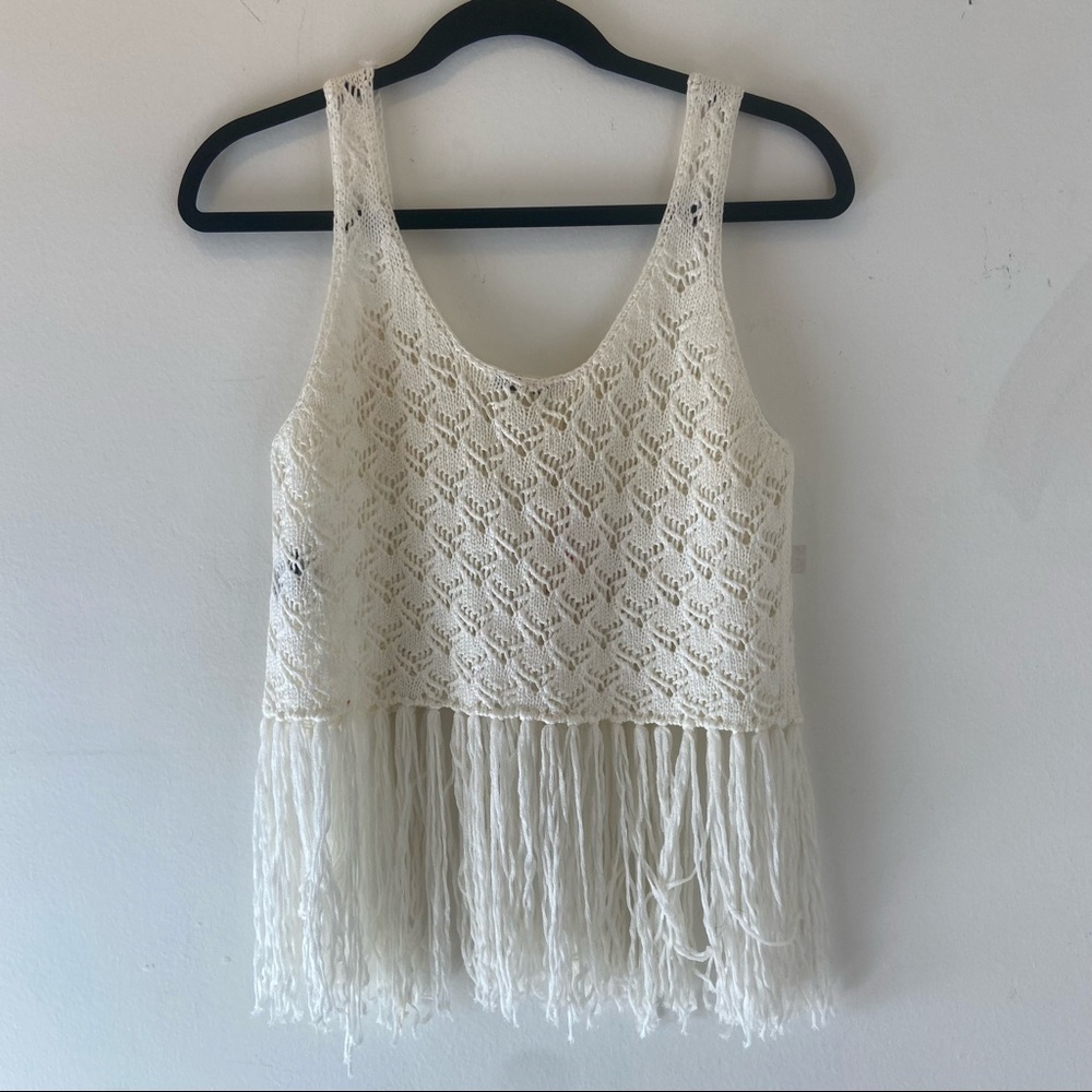 White crochet tank top